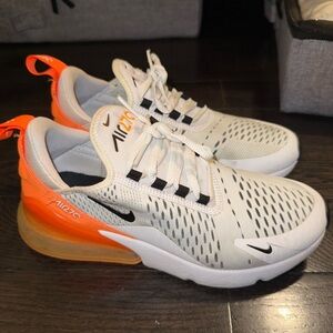 Nike Kids Air Max 270 Sneakers - White and Orange